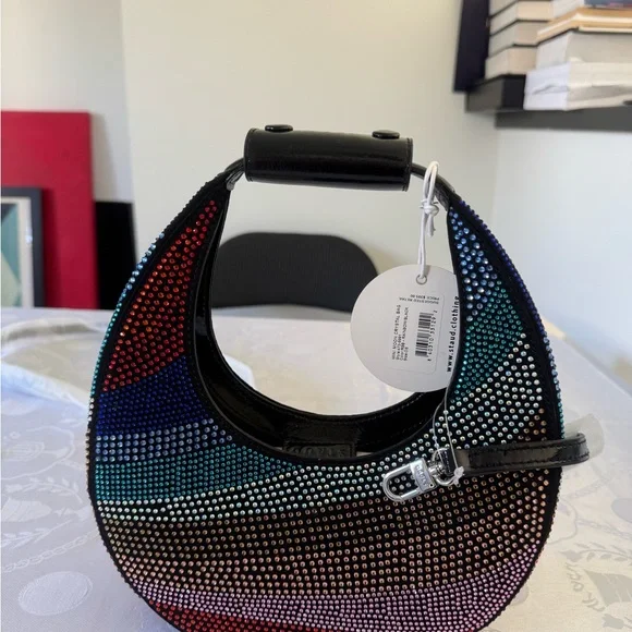 STAUD Mini Moon Crystal Bag - Picture 4 of 6